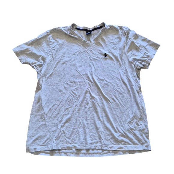 U.S. Polo Assn. Other - US Polo Assn Mens XL V-Neck T-Shirt Heather Gray Short Sleeve Logo Tee